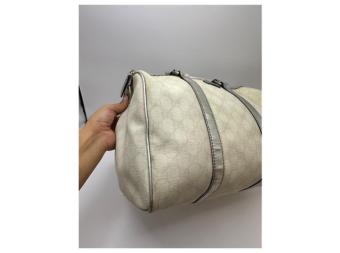 Borsa Gucci Joy Boston in tela monogram beige - vista 8