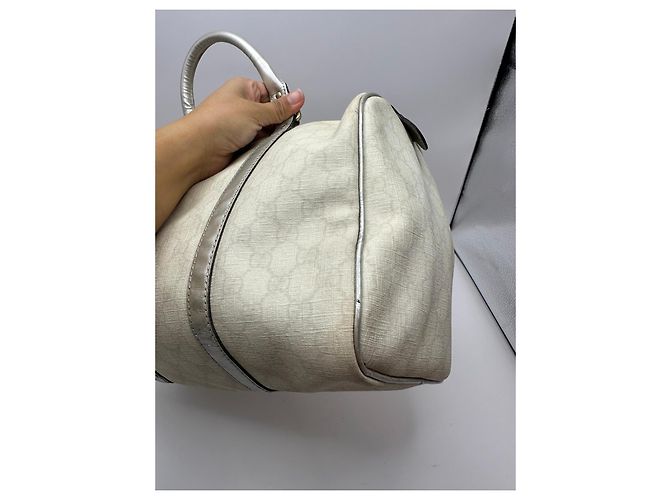 Borsa Gucci Joy Boston in tela monogram beige - vista 9