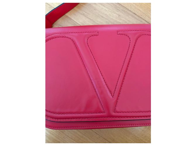 Valentino Garavani Borsa a spalla VLogo Pelle Rossa Rosso - vista 17