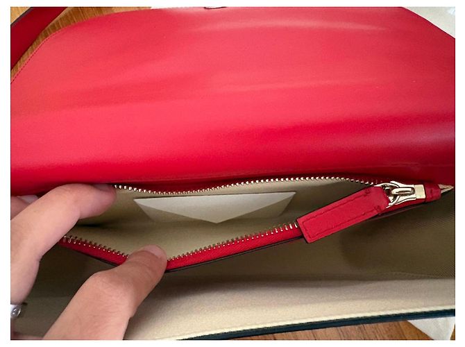 Valentino Garavani Borsa a spalla VLogo Pelle Rossa Rosso - vista 18
