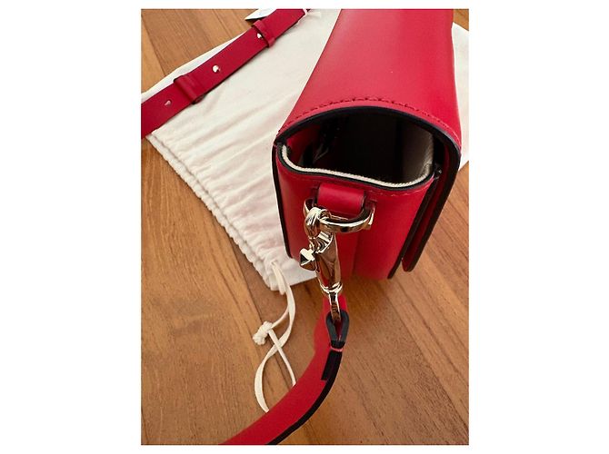 Valentino Garavani Borsa a spalla VLogo Pelle Rossa Rosso - vista 8