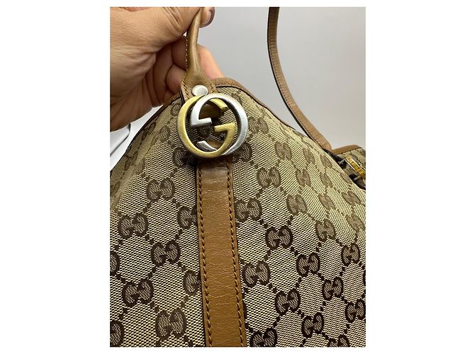 Gucci GG Monogramm Canvas Shopper Braun Beige - Ansicht 10