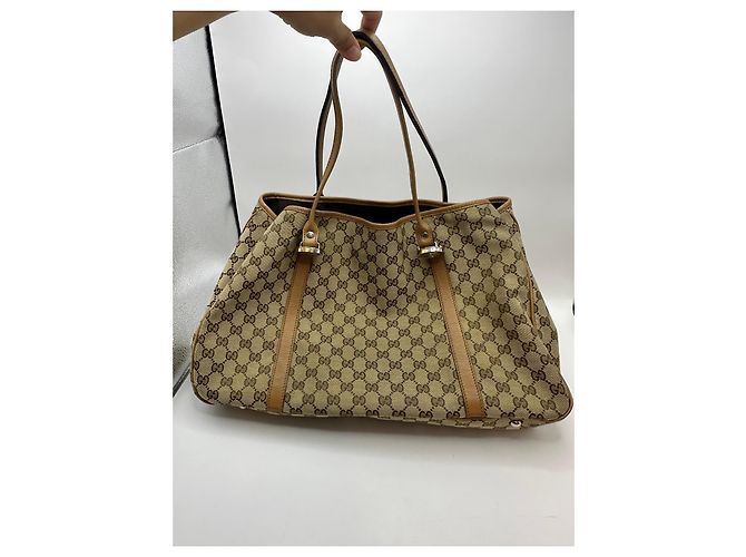 Gucci GG Monogramm Canvas Shopper Braun Beige - Ansicht 12