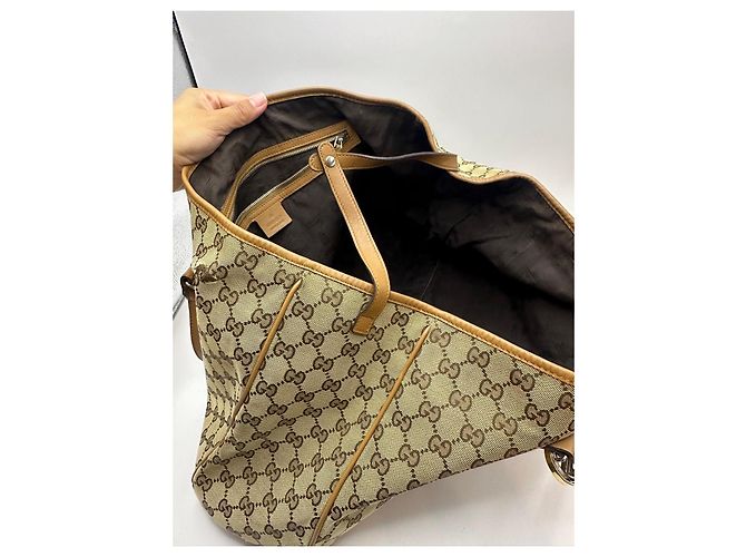 Gucci GG Monogramm Canvas Shopper Braun Beige - Ansicht 13