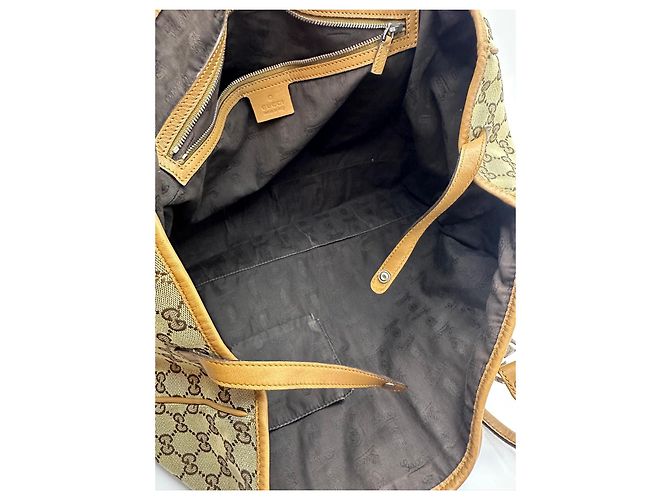 Gucci GG Monogramm Canvas Shopper Braun Beige - Ansicht 14