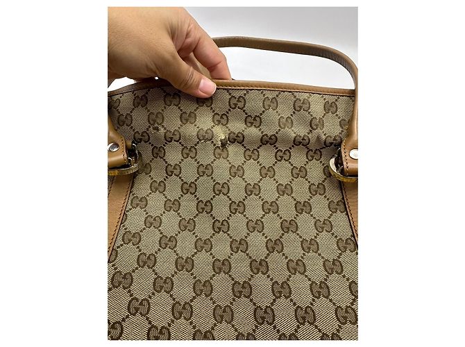 Gucci GG Monogramm Canvas Shopper Braun Beige - Ansicht 18