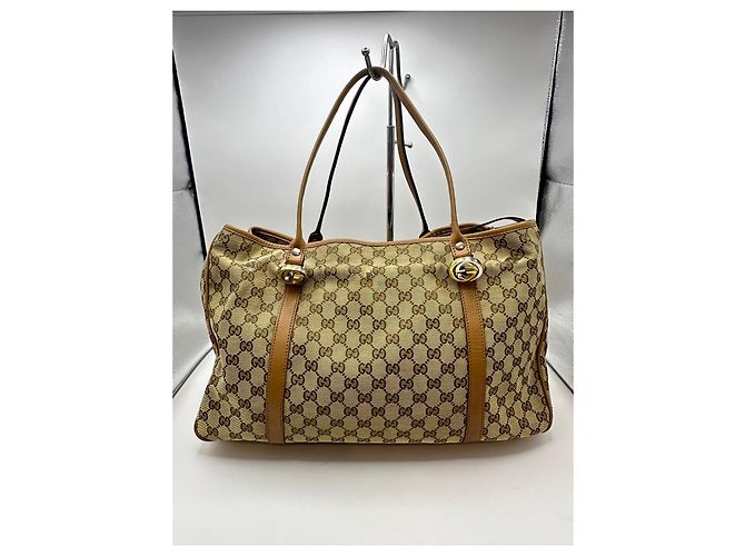 Gucci GG Monogramm Canvas Shopper Braun Beige - Ansicht 2