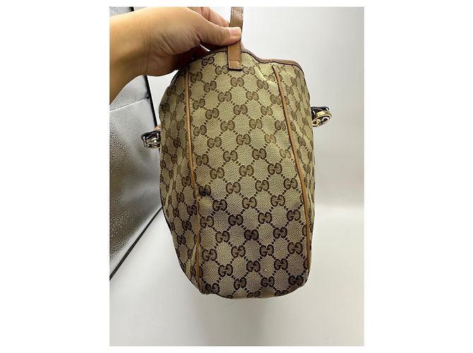 Gucci GG Monogramm Canvas Shopper Braun Beige - Ansicht 3