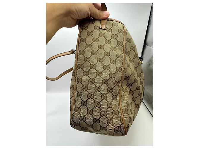 Gucci GG Monogramm Canvas Shopper Braun Beige - Ansicht 4