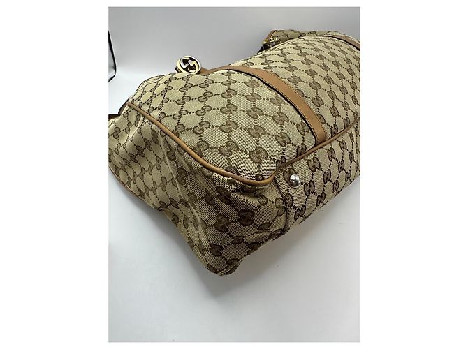 Gucci GG Monogramm Canvas Shopper Braun Beige - Ansicht 8