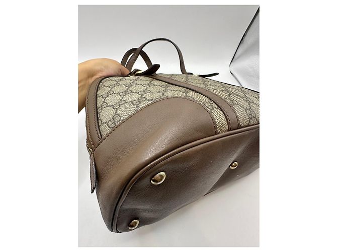 Borsa Gucci Dome in tela monogramma GG Marrone Beige - vista 11