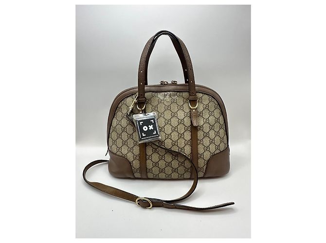 Borsa Gucci Dome in tela monogramma GG Marrone Beige - vista 2