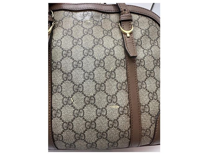 Borsa Gucci Dome in tela monogramma GG Marrone Beige - vista 7