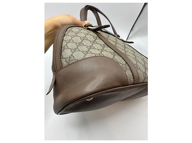 Borsa Gucci Dome in tela monogramma GG Marrone Beige - vista 9