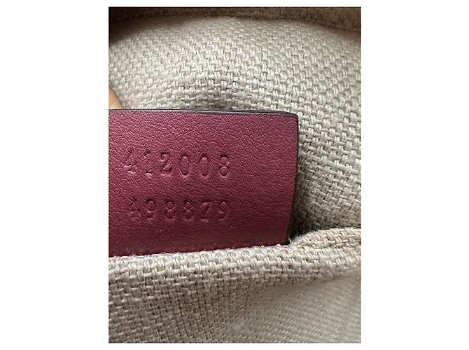 Gucci Borsa Camera GG Supreme Bee Marrone Rosa Beige - vista 11