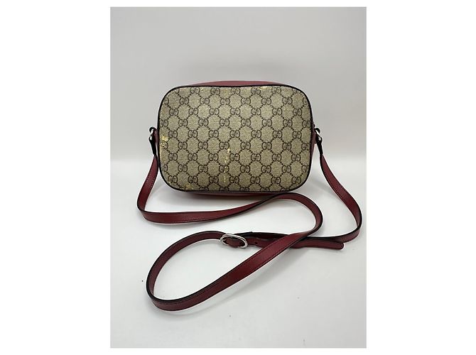 Gucci Borsa Camera GG Supreme Bee Marrone Rosa Beige - vista 2