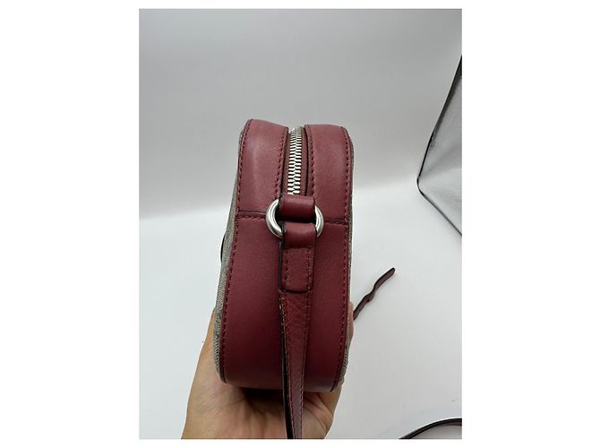 Gucci Borsa Camera GG Supreme Bee Marrone Rosa Beige - vista 4