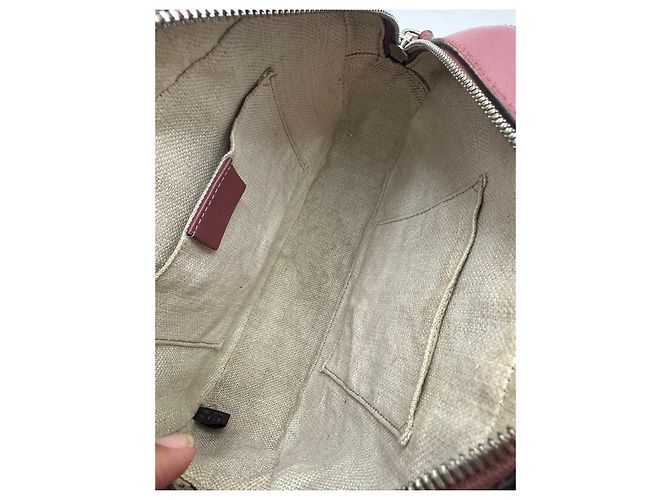 Gucci Borsa Camera GG Supreme Bee Marrone Rosa Beige - vista 9