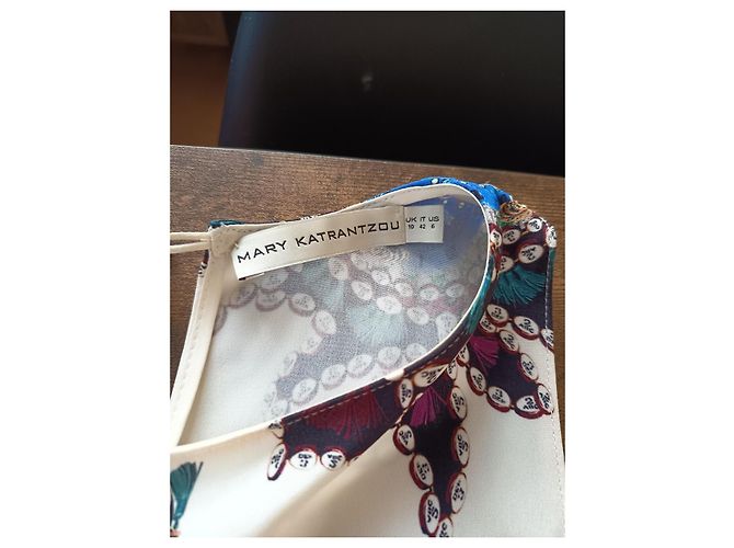 Abito estivo in seta stampato Mary Katrantzou Bianco Multicolore - vista 2