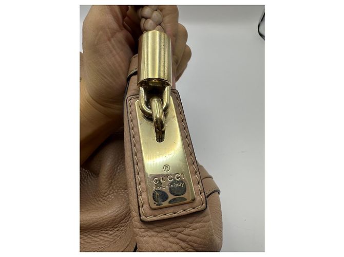 Bamboo Gucci Bella Bolsa Hobo em Couro com Tassel de Bambu Bege - vista 13