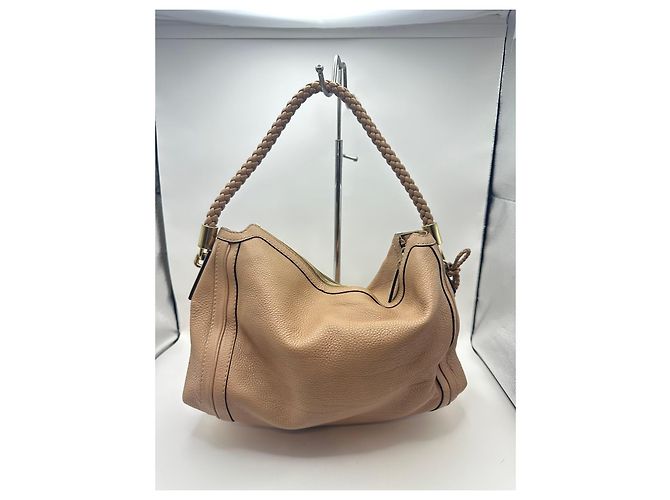 Bamboo Gucci Bella Bolsa Hobo em Couro com Tassel de Bambu Bege - vista 2