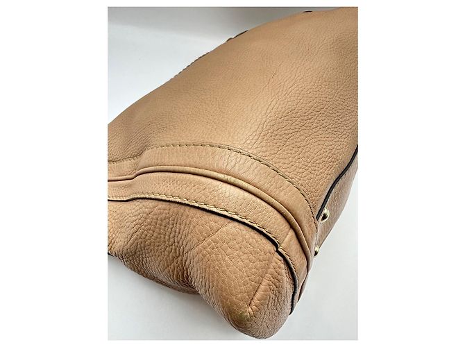 Bamboo Gucci Bella Bolsa Hobo em Couro com Tassel de Bambu Bege - vista 6