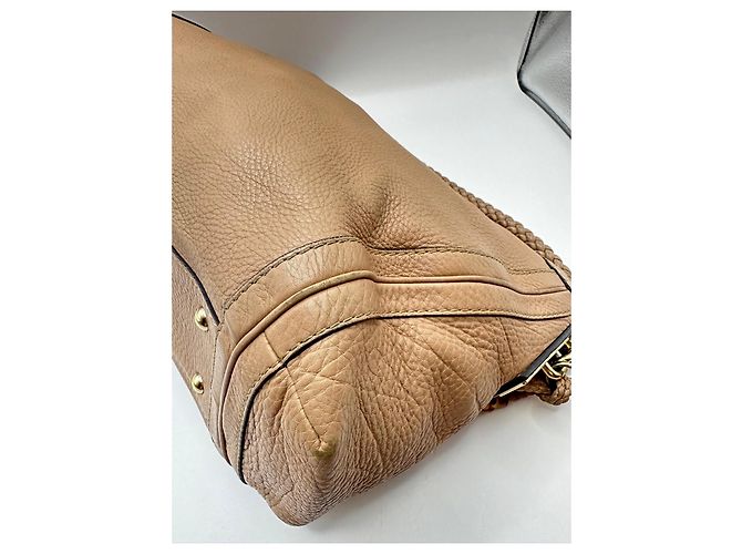 Bamboo Gucci Bella Bolsa Hobo em Couro com Tassel de Bambu Bege - vista 7