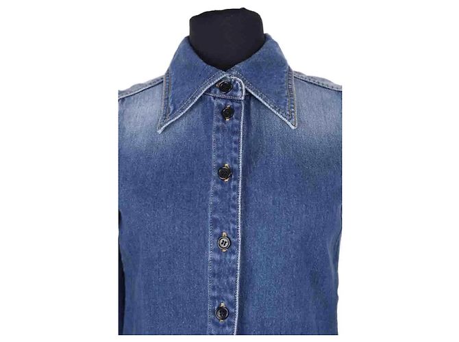 Camisa Chloé de algodão azul - vista 2