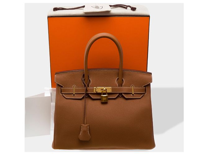 Hermès Bolsa HERMES Birkin 30 em Couro Dourado - 104003 - vista 2