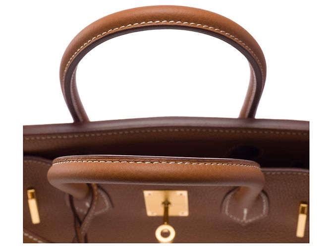 Hermès Bolsa HERMES Birkin 30 em Couro Dourado - 104003 - vista 9