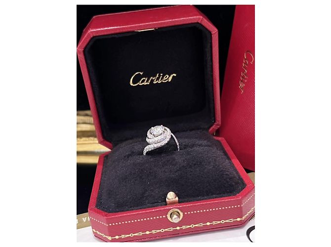 Anello Cartier con Diamante in Platino 1.08 ct - vista 3