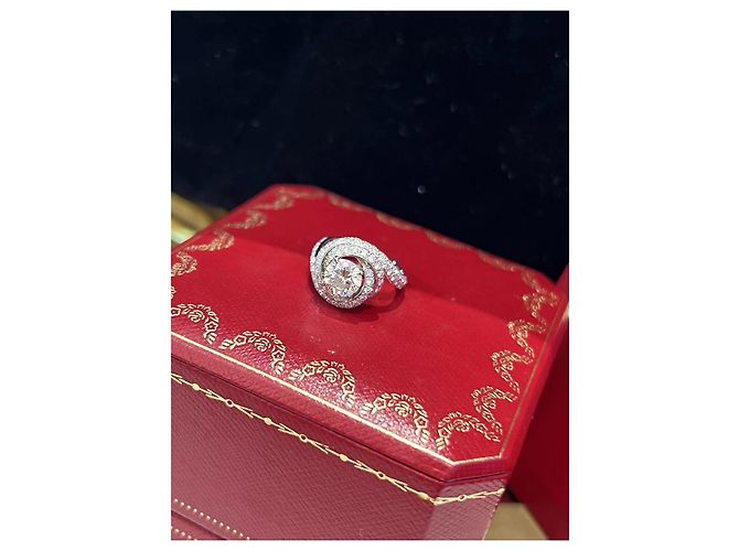 Anello Cartier con Diamante in Platino 1.08 ct - vista 6