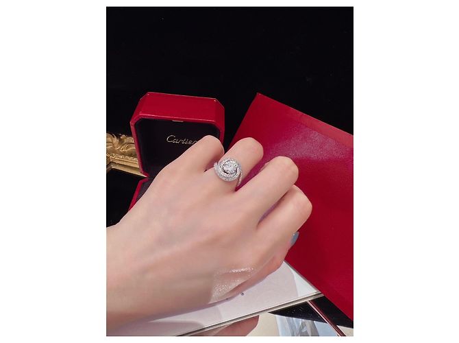 Anello Cartier con Diamante in Platino 1.08 ct - vista 7