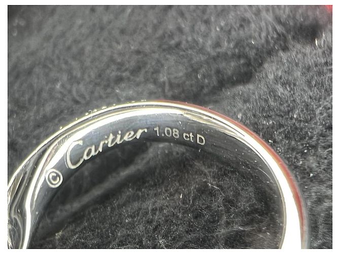 Anello Cartier con Diamante in Platino 1.08 ct - vista 9