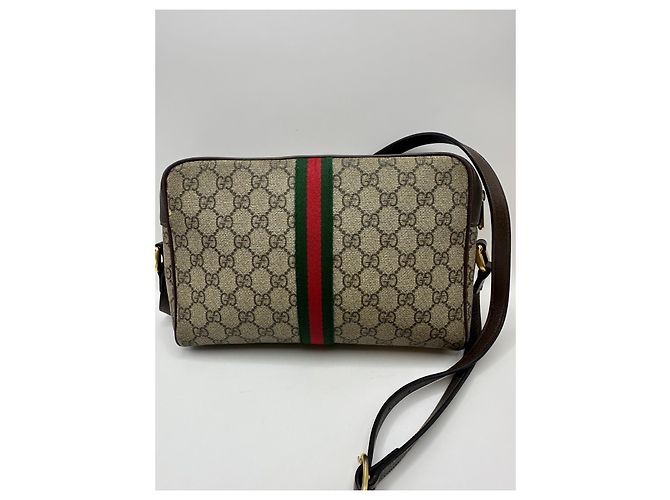 Gucci Ophidia GG Supreme Borsa a tracolla media Marrone Rosso Verde - vista 2