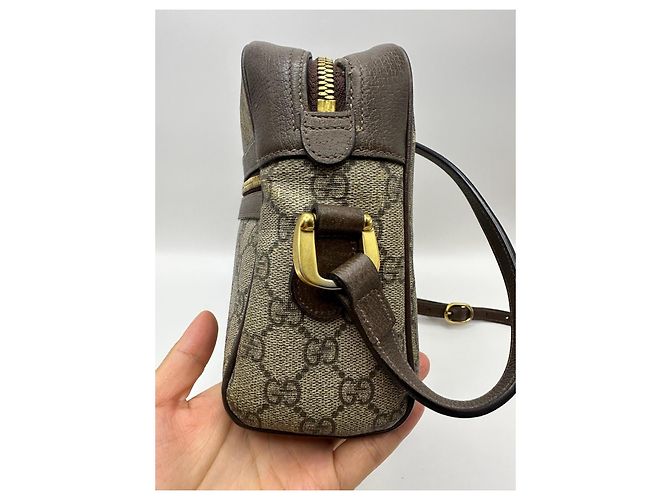 Gucci Ophidia GG Supreme Borsa a tracolla media Marrone Rosso Verde - vista 3