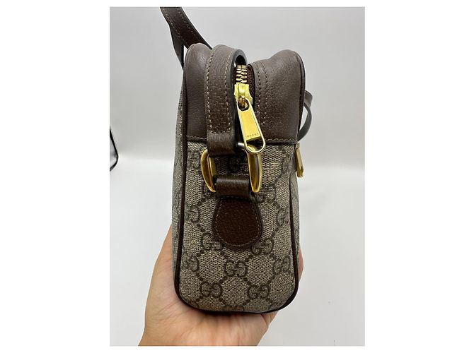 Gucci Ophidia GG Supreme Borsa a tracolla media Marrone Rosso Verde - vista 4