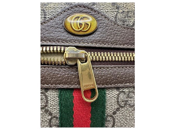 Gucci Ophidia GG Supreme Borsa a tracolla media Marrone Rosso Verde - vista 5