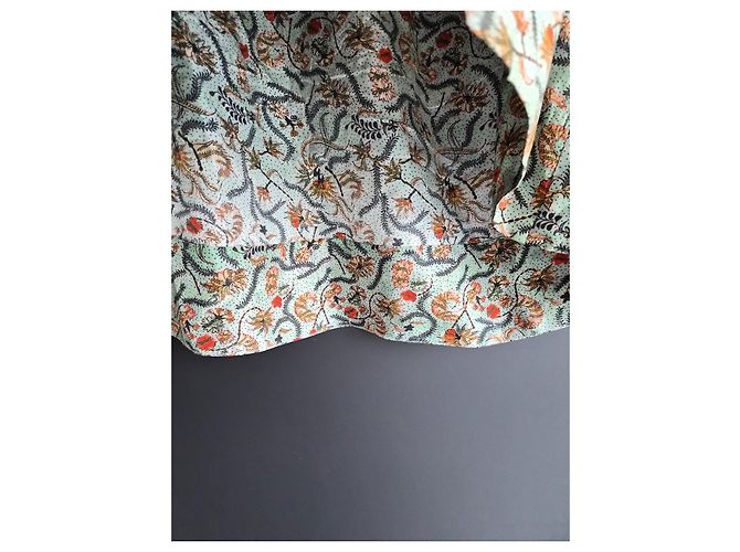 Isabel Marant Top de seda estampado Multicolor Verde - vista 4