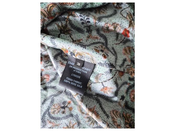 Isabel Marant Top de seda estampado Multicolor Verde - vista 5
