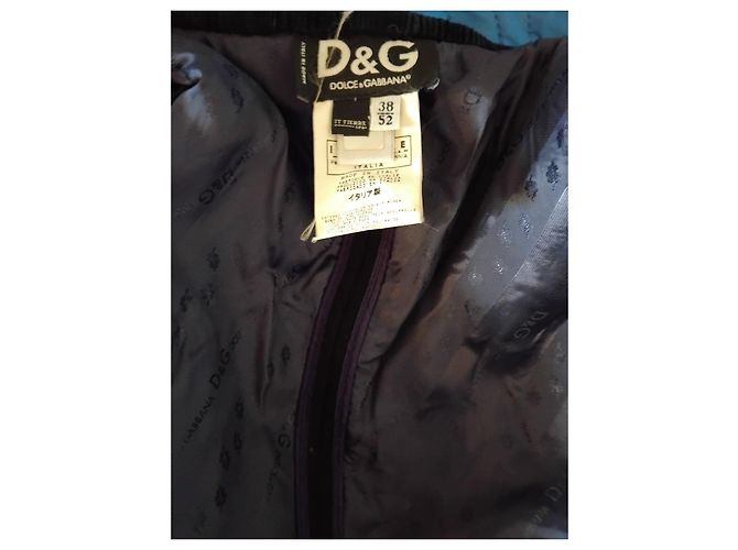 Dolce & Gabbana D&G Blue Double-Breasted Gold Button Blazer Black - view 3