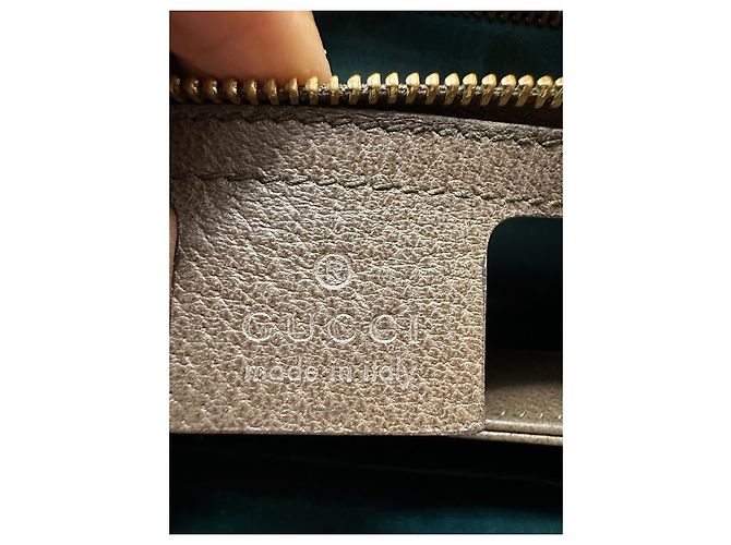 Gucci Ophidia GG Supreme Portafoglio a Catena Marrone Rosso Beige Verde - vista 16
