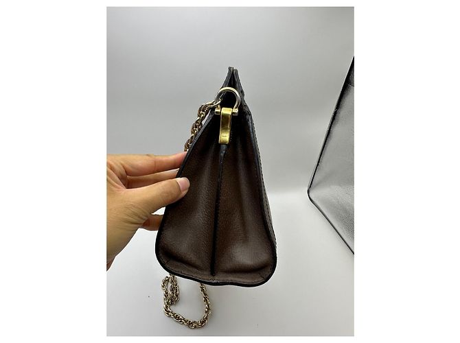 Gucci Ophidia GG Supreme Portafoglio a Catena Marrone Rosso Beige Verde - vista 4