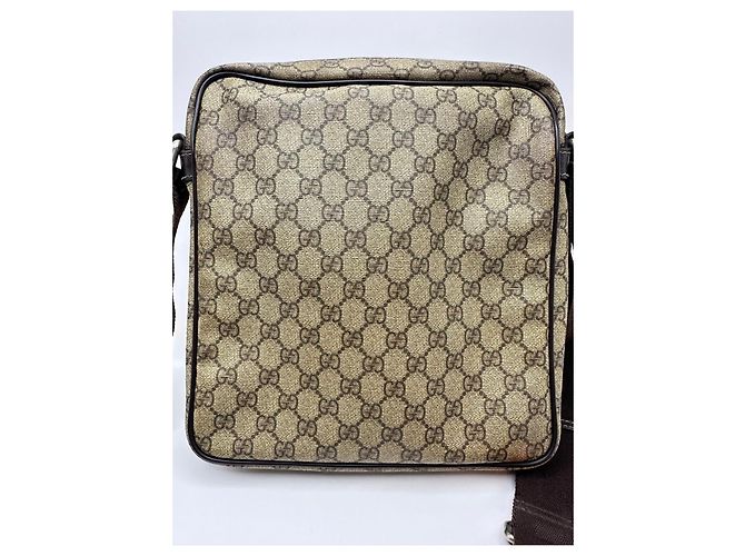 Borsa a Tracolla Gucci Monogram GG Marrone Monogramma - vista 2