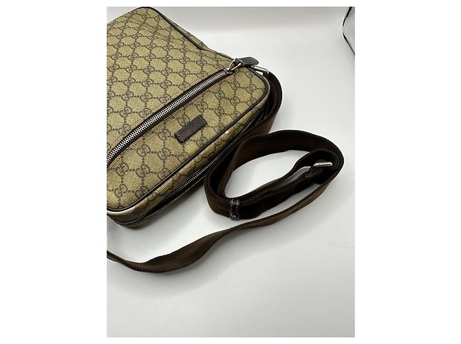 Borsa a Tracolla Gucci Monogram GG Marrone Monogramma - vista 3