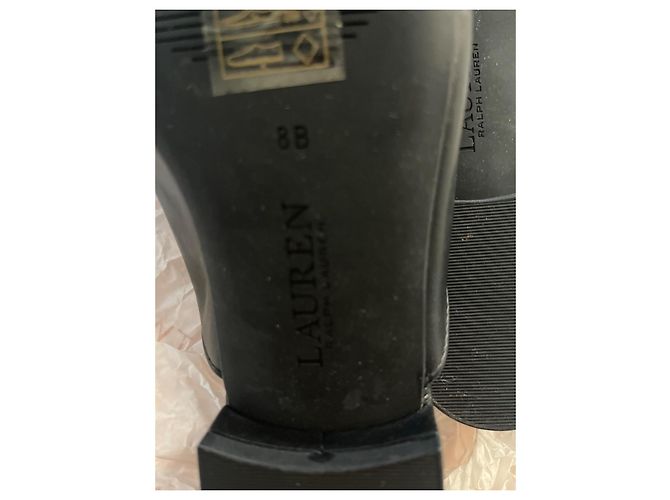 Autre Marque Mules Lauren Ralph Lauren in pelle nera con logo Nero - vista 5