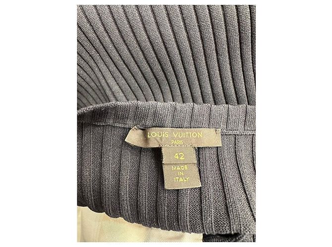 Louis Vuitton Navy & Cream Rippstrick-Kleid, FR 42 gebraucht - Ansicht 3
