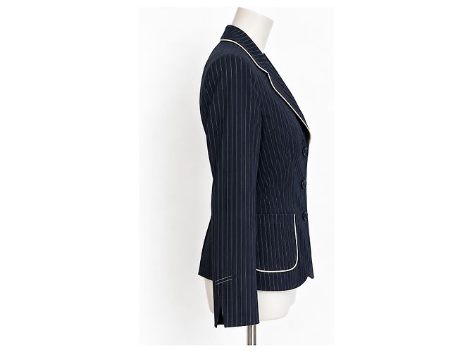 Autre Marque Day Birger et Mikkelsen Blazer de lino a rayas Negro Crudo - vista 3