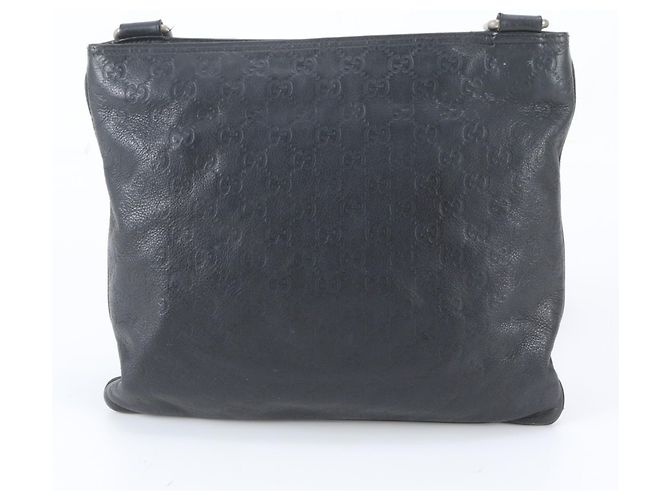 Bolsa de Ombro em Couro Gucci Guccissima Preto - vista 3
