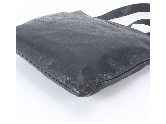 Bolsa de Ombro em Couro Gucci Guccissima Preto - vista 4